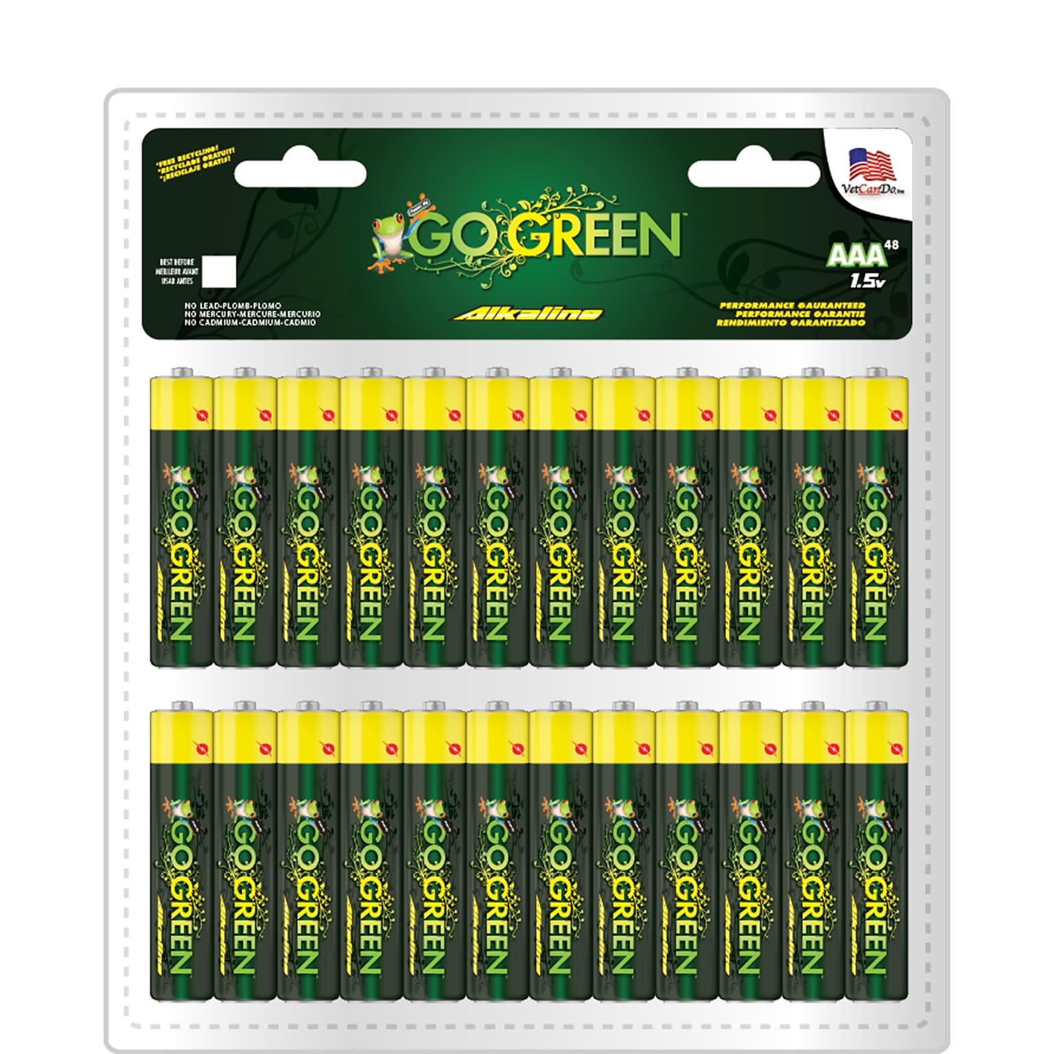 GoGreen Power Alkaline AAA 48pk Batteries