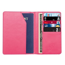 GoGreen Power Travergo PU Leather Passport Holder, Pink (TR1240PK)