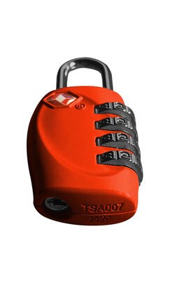 Go Green Power Travergo 4 Digit Combination Lock, Red (TR1140RD)