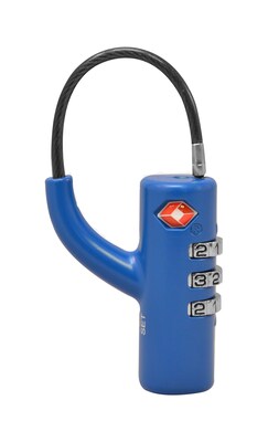 Travergo 3-Digit Barrel Combination Lock, Blue (TR1160BL)