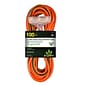 GoGreen Power 100' Indoor/Outdoor Extension Cord, 3-Outlet, 14 AWG, Orange (GG-15100)