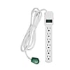Power by GoGreen 6 Outlet Surge Protector, 6 cord, White, GG-16106MS