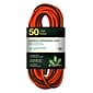 GoGreen Power 50' Indoor/Outdoor Extension Cord, 14 AWG, Orange (GG-13850)
