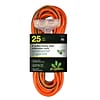 Go Green Power 25 Indoor/Outdoor Extension Cord, 3-Outlet, 14 AWG, Orange (GG-15125)