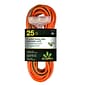 GoGreen Power 25' Indoor/Outdoor Extension Cord, 3-Outlet, 14 AWG, Orange (GG-15125)