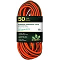 GoGreen Power 50 Indoor/Outdoor Extension Cord, 16 AWG, Orange (GG-13750)