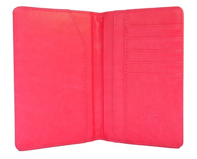 GoGreen Power Travergo PU Leather Passport Holder, Pink (TR1240PK)