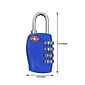 Travergo 4 Digit Combination Lock, Blue (TR1140BL)