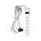 GoGreen Power 6 Outlet Surge Protector, 12 cord, White (GG-16103M-12)