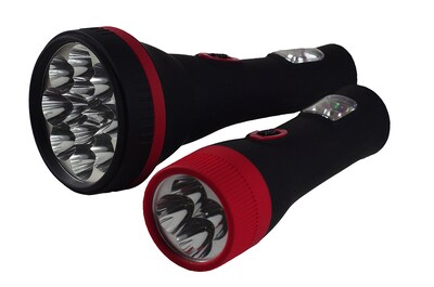 GoGreen Power Rechargeable Flashlight Value Pack, Black (GG-113-2ERC)