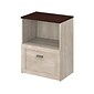Bush Furniture Townhill 1-Drawer Lateral File Cabinet, Not Assembled, Letter, Madison Cherry/Washed Gray (TNF124WM2-03)