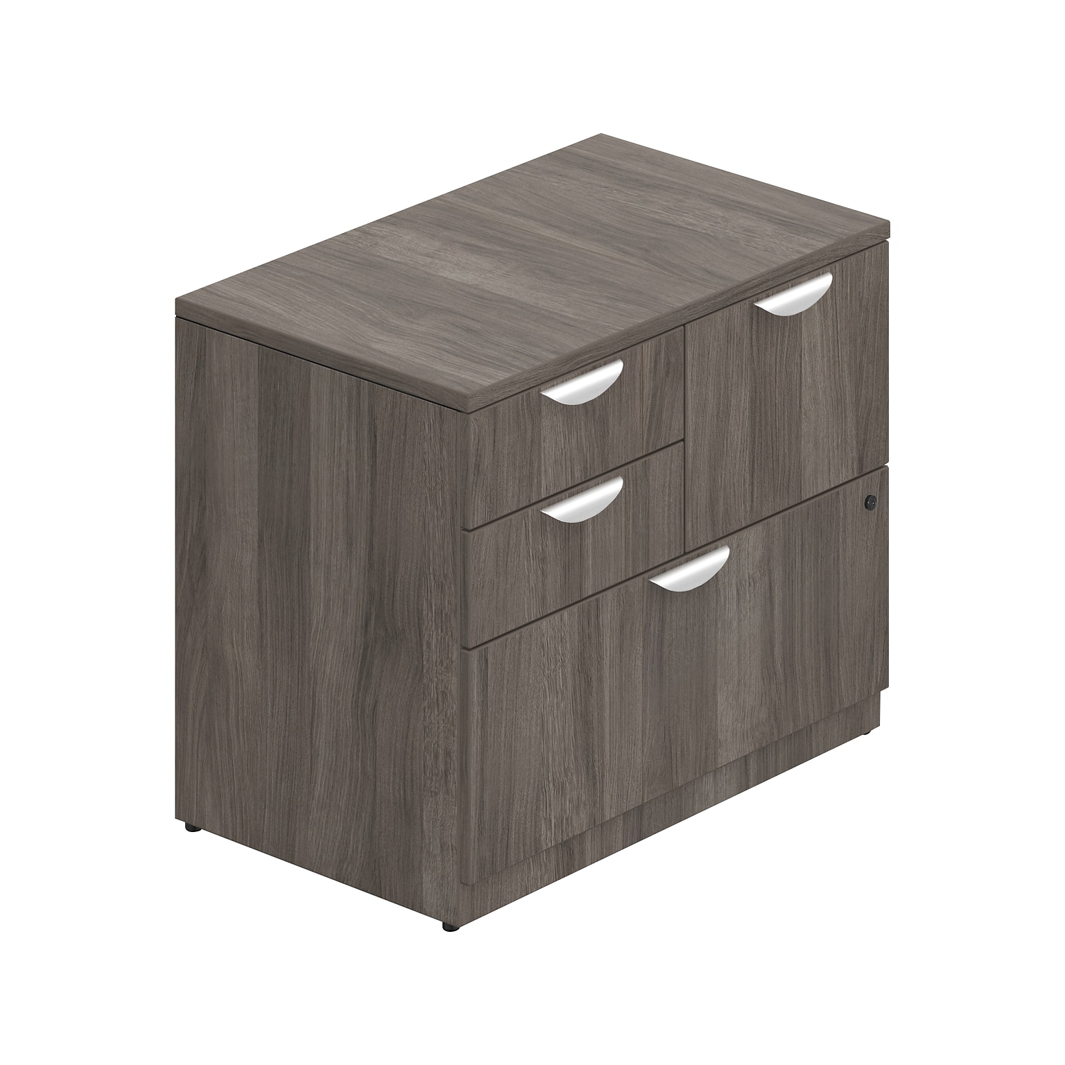 Offices to go 29.5 Laminate Mixed Storage Unit with Lock with 4 shelves, Artisan Gray (TDSL3622MSF-AGL)