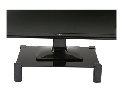 Mind Reader Adjustable Monitor Stand, Black (4LEGLASS-BLK)