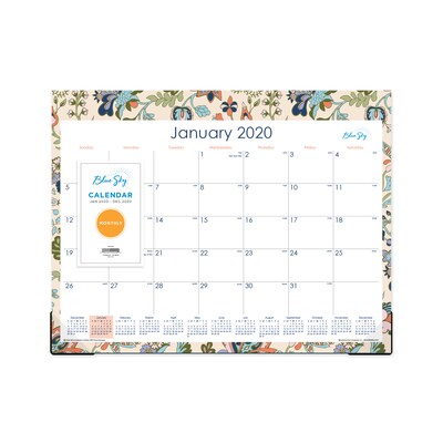 2020 Blue Sky 22 x 17 Desk Pad Calendar, Floral Multicolored (117901)