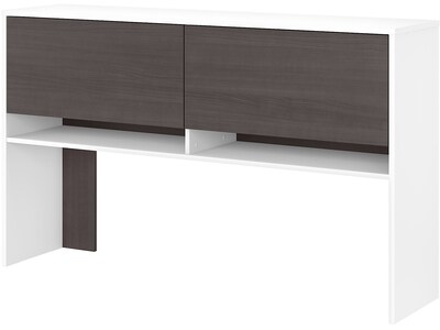 Bush Business Furniture Jamestown Contemporary Hutch, Storm Gray /White (JTH161SGWH)