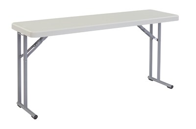 NPS® Heavy Duty Seminar Folding Table, 18 x 60, Speckled Gray (4 Pack) (BT18604)