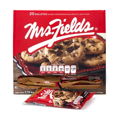 Mrs Fields Milk Chocolate Chip Cookies, 2.1 oz, 20/Pack (212-00010)