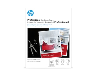 HP Professional Business Glossy Brochure Paper, 8.5 x 11, 150 Sheets/Pack (4WN10A)