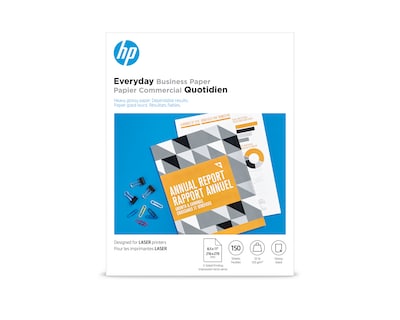 HP Everyday Business Paper, Glossy, 8.5 x 11, 150 Sheets/Pack (4WN08A)