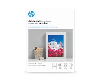 HP Advanced Glossy Photo Paper, 5 x 7, 60 Sheet/Pack (Q8690A)