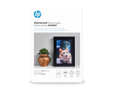 HP Advanced Glossy Photo Paper, 4 x 6, 100 Sheets/Pack (Q6638A)