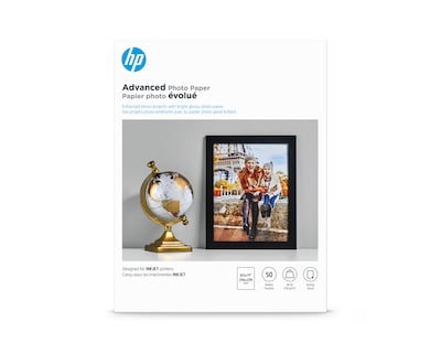 HP Glossy Photo Paper, 8.5 x 11, 50 Sheets/Pack (Q7853A)