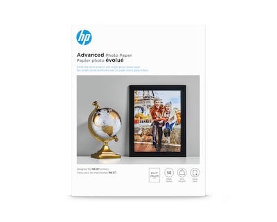 HP Advanced Glossy Photo Paper, 8.5 x 11, 50 Sheet/Pack (Q7853A)