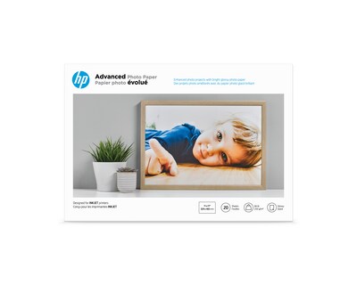 HP Premium Plus Glossy Photo Paper, 8.5 x 11, 50 Sheets/Pack (CR664A)
