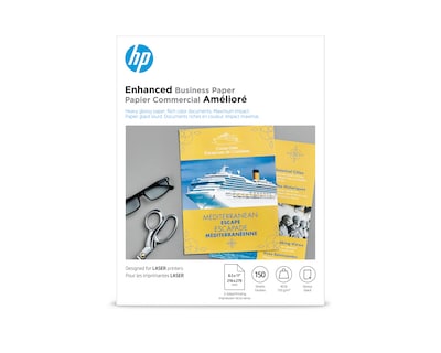 HP Enhanced Business Glossy Brochure Paper, 8.5 x 11, 150 Sheets/Pack (Q6611A)