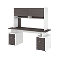 Bush Business Furniture Jamestown 71W Computer Desk, Storm Gray/White (JTN006SGWHSU)