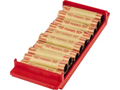 CONTROLTEK Coin Tray, 10 Compartments, Red (560560)