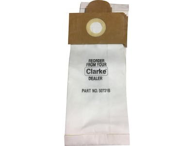 Clarke® by Nilfisk Vacuum Bags, White, 10/Pack (50721B)