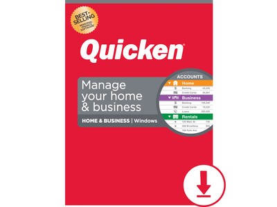 Quicken Home & Business for 1 User, Windows, Download (0170284)