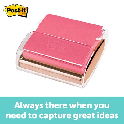 Post-it® Pop-up Note Dispenser, 3" x 3", Rose Gold (WD-330-RG)