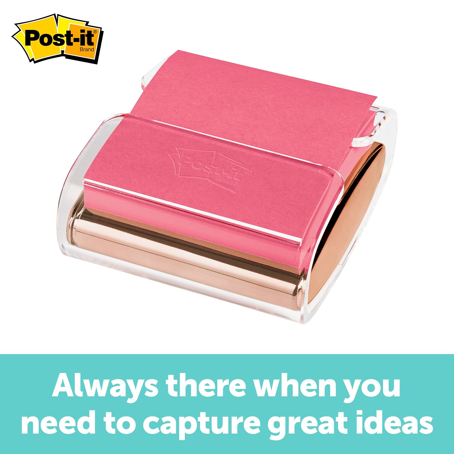 Post-it® Pop-up Note Dispenser, 3 x 3, Rose Gold (WD-330-RG)