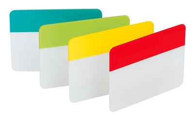 Post-it Durable Tabs, 2" Wide, Assorted Colors, 24 Tabs/Pack (686-ALYR)