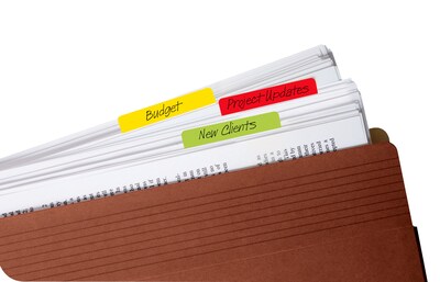 Post-it Durable Tabs, 2" Wide, Assorted Colors, 24 Tabs/Pack (686-ALYR)