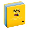 Post-it Super Sticky Notes, 3 x 3, New York Color, 90 Sheets/Pad, 5 Pads/Pack (654-5SSNY)