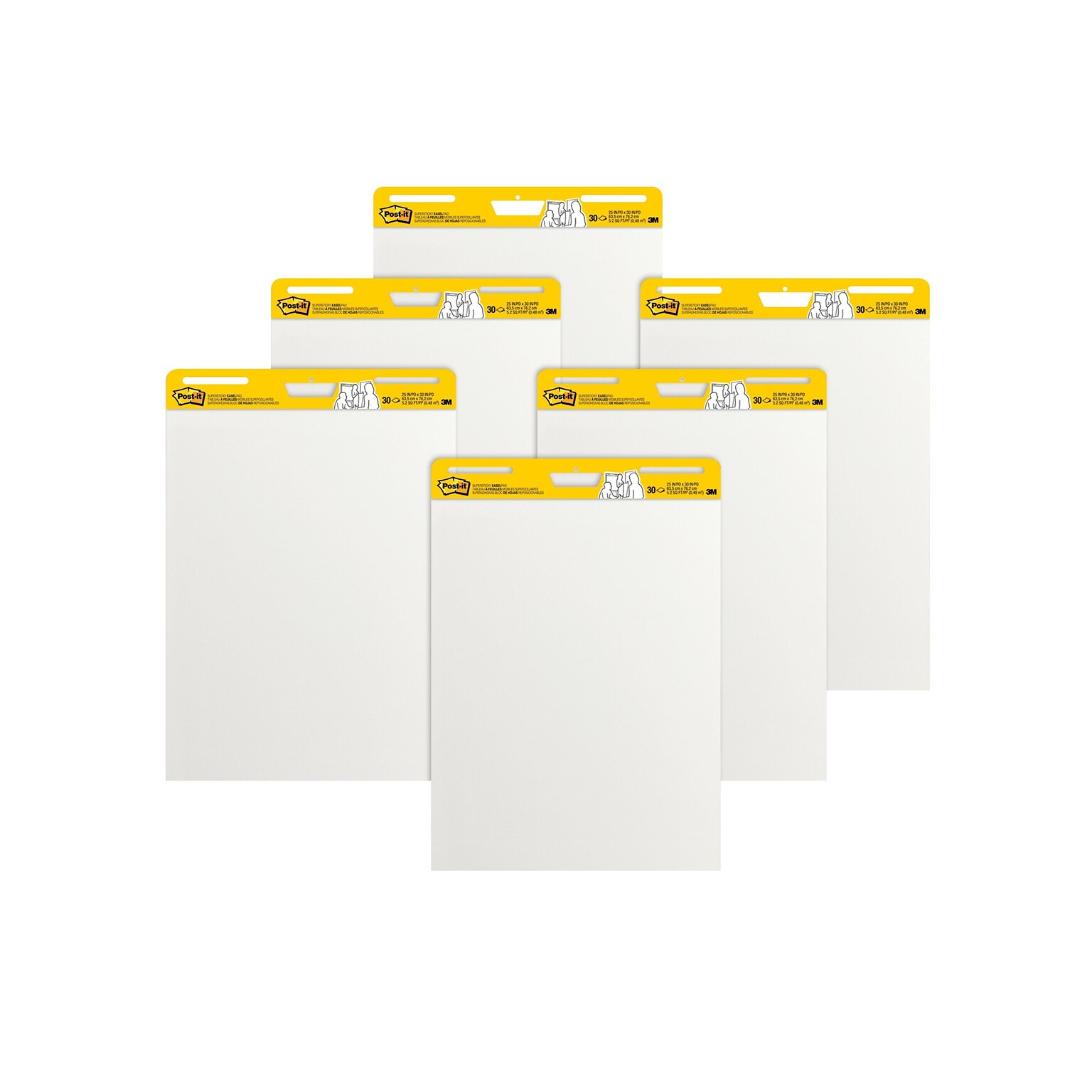 Post-it Super Sticky Easel Pad, 25 x 30, 30 Sheets/Pad, 6 Pads/Pack (559-VAD-6PK)