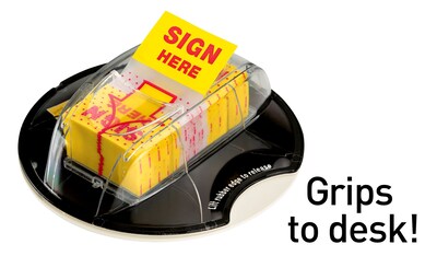 Post-it® 'Sign Here' Message Flags, 1" Wide, Yellow, 200 Flags/Pack (680-HVSH)
