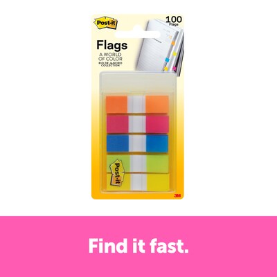 Post-it® Flags, .47 Wide, Rio de Janeiro Collection, 100 Flags/Pack (683-RIO2)