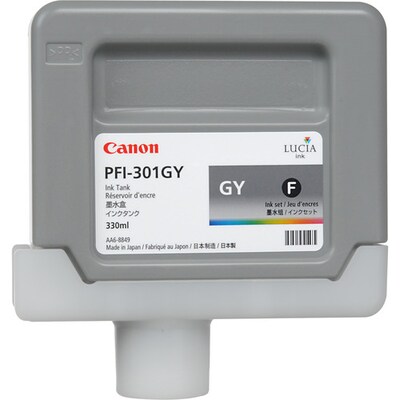 Canon PFI-301 Gray Standard Yield Ink Tank Cartridge (1495B001)
