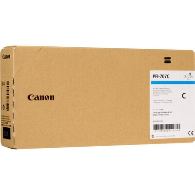 Canon 707 Cyan Standard Yield Ink Cartridge (9822B001AA)