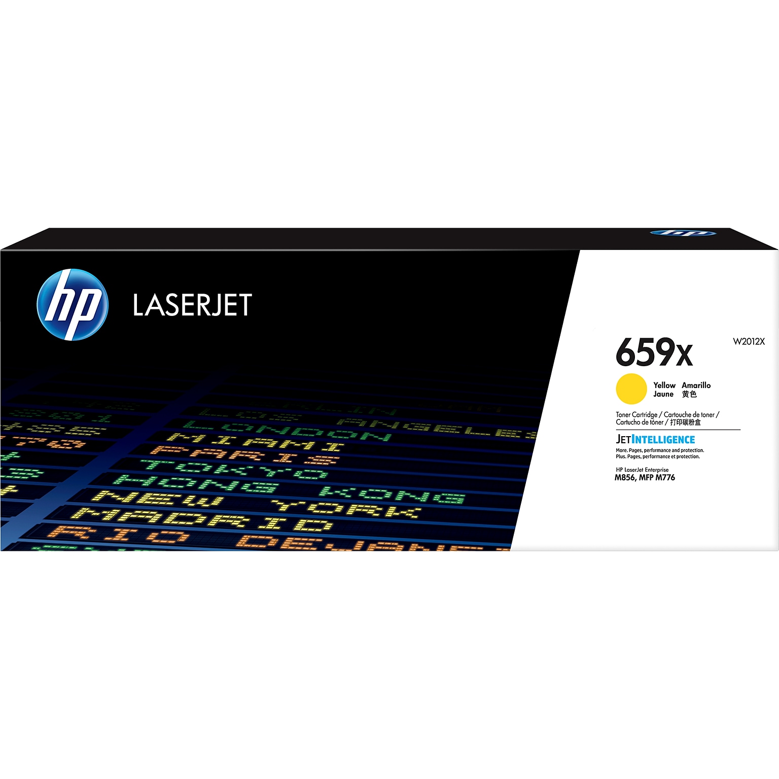 HP 659X Yellow High Yield Toner Cartridge, Prints Up to 29,000 Pages (W2012X)