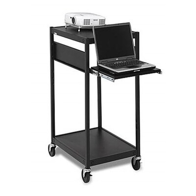 Bretford Interactive Learning Center 3-Shelf Metal Presentation Cart, Black (ECILS2-BK)