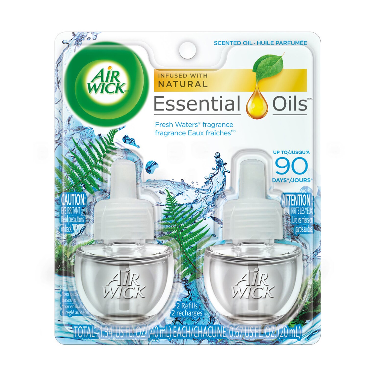 Air Wick Scented Oils, Fresh Waters, 2/Pack (6233879717)