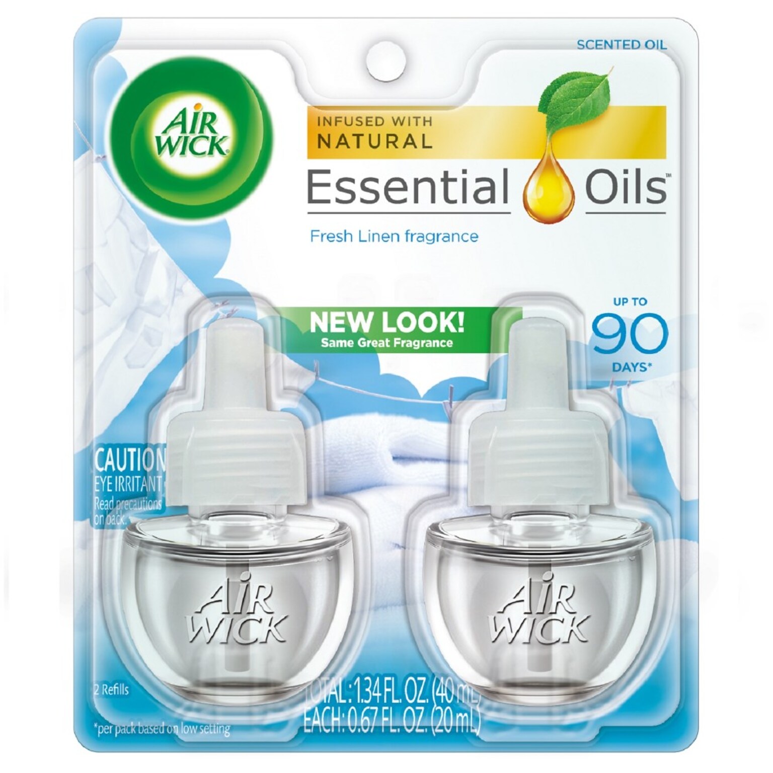 Air Wick Essential Oil Refills, Snuggle Fresh Linen, .67 oz.. 2/Pack (6233882291)