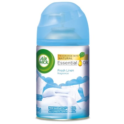 Air Wick Freshmatic Refill, Fresh Linen, Aerosol, 6.17oz., 6/Carton (RAC82314CT)