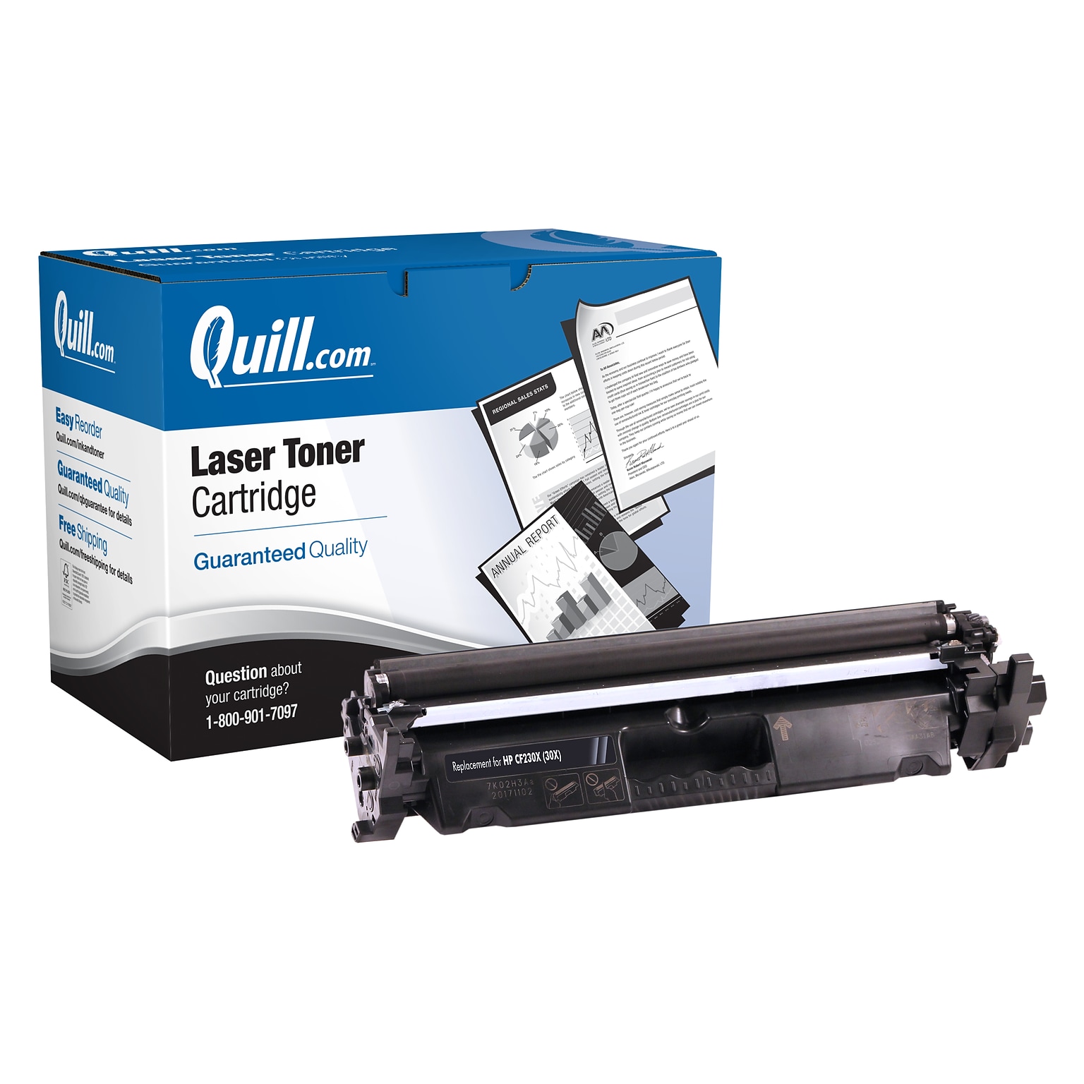 Quill Brand® Remanufactured Black High Yield Toner Cartridge Replacement for HP 30X (CF230X) (Lifetime Warranty)
