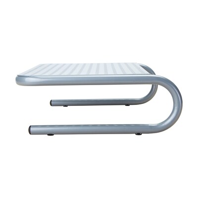 Mind Reader Metal Monitor Stand with Keyboard Storage Space, Silver, (METMONST-SIL)
